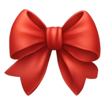 A red bow sticker