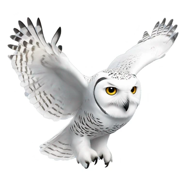 snowy owl flying sticker