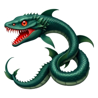 Leviathan – Massive scaled beast with glowing eyes. sticker