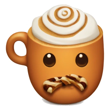 Pumpkin spice latte with cinnamon rolls  sticker