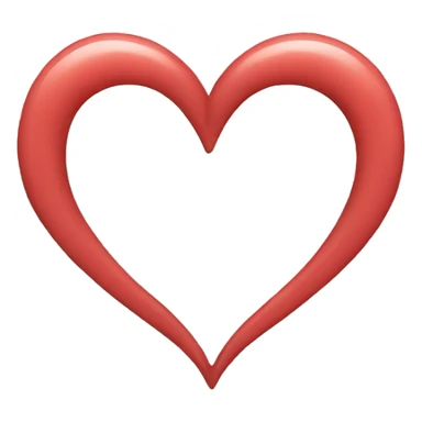 Heart with a bend  sticker