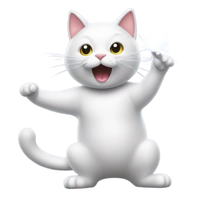 cat hitting shinning vape sticker