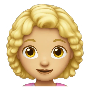 little blond girl sticker
