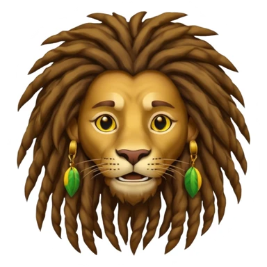 Rasta lion man sticker