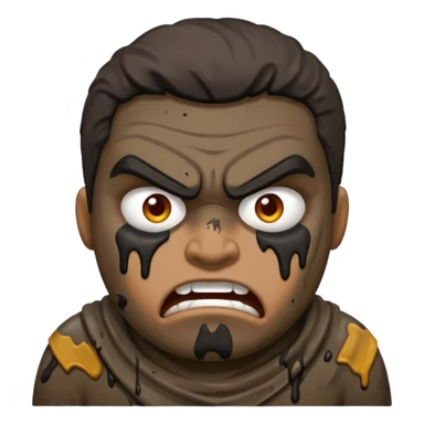 Rahjeed covered in dirty chunky mud angry sticker