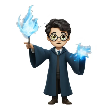 Harry Potter casting a patronus spell sticker