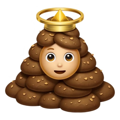 Poop with halo sticker