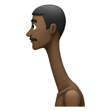 A person with a long neck and big back sticker