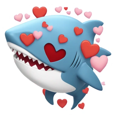 Shark in love sticker