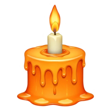 melting candle passage of time. sticker