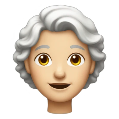 old  lady with brown hair sticker