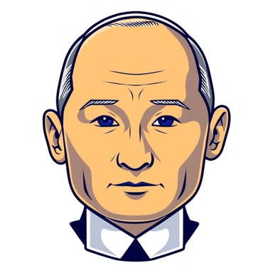 Vladimir Putin portrait sticker