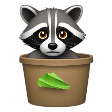 trash raccoon sticker