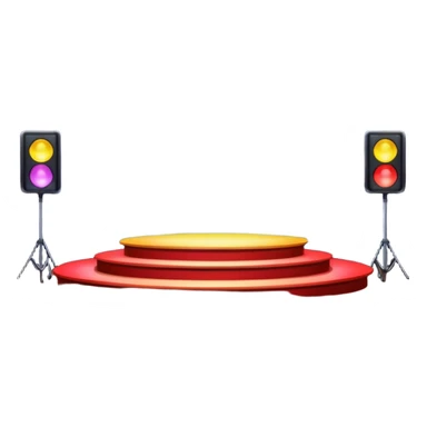 stage for concert with colorful light sticker