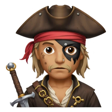 Pirate with sword sticker