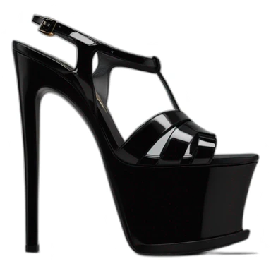 Ysl TRIBUTE PLATFORM SANDAL black PATENT LEATHER sticker
