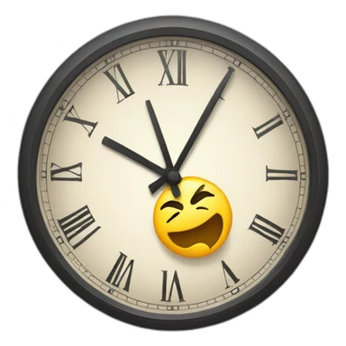 A torn clock sticker