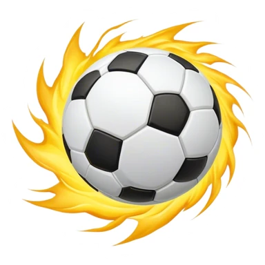 Cinematic Realistic image of a soccer ball soaring through the air, capturing dynamic motion and finely detailed textures with a dramatic, high-energy lighting that evokes the thrill of the game sticker