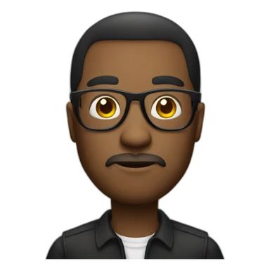 Man with glasses gangster  sticker