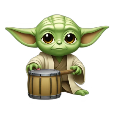 Yoda qui joue de la batterie sticker
