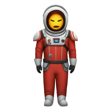 red spacial costume sticker