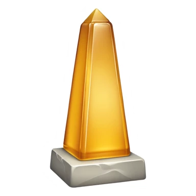 gray obelisk with honey sticker