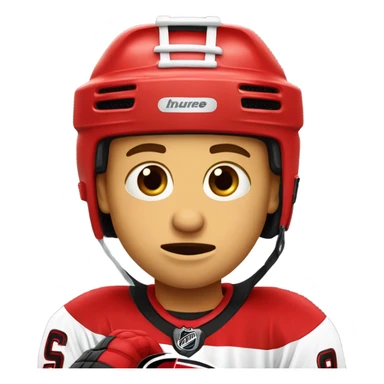 Carolina hurricanes hockey fan who’s crying wearing a hockey helmet sticker