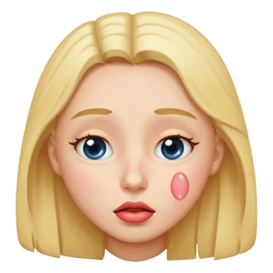 feeling cute and kissing with tear in eyes sticker