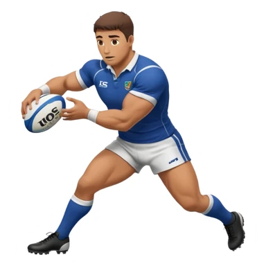 a rugby player turning over the ball at a breakdown sticker