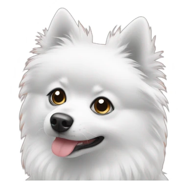 Black White small spitz head sticker