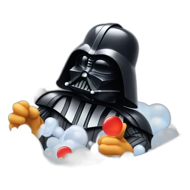 darth vader in a bubble bath sticker