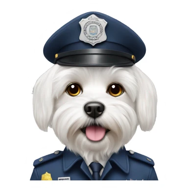 Maltese dog a policeman sticker