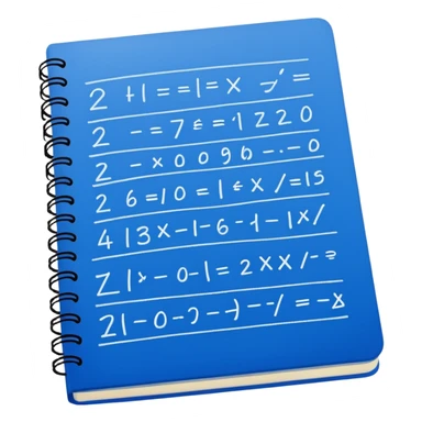 mathematic equations with notebook sticker