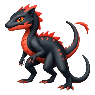 Salandit-Litten-Fakémon-hybrid-creature (full body)  sticker