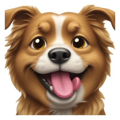 playful dog with tongue out sticker