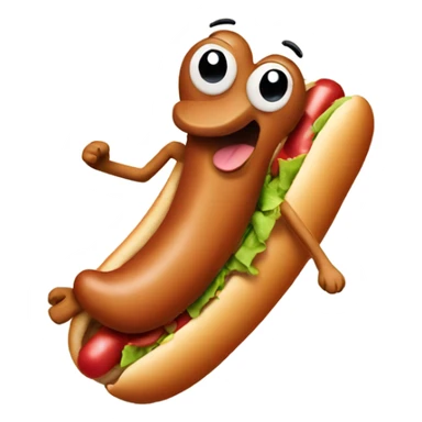 Dancing hot dog sticker