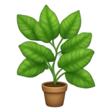 plant with big leaves sticker