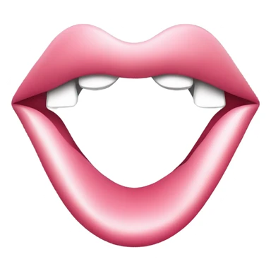 Lips zippered smiley sticker
