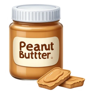 Date filled with peanut butter sticker