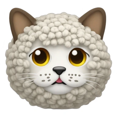 Chat qui fait du crochet sticker