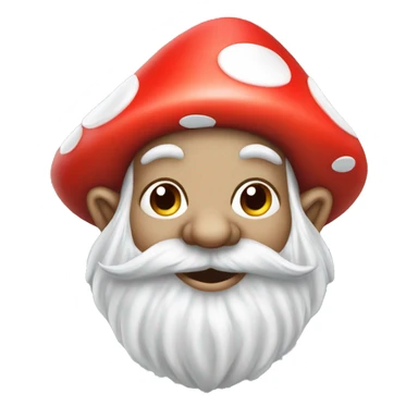 Gnome with toadstool hat  sticker