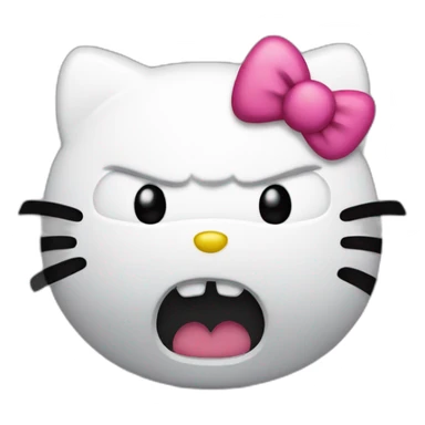 Hello kitty angry sticker