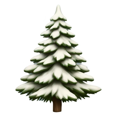 Realistic isolated off white fir christmas tree  bardo sticker