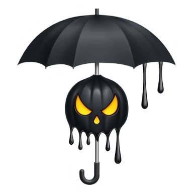 evil umbrella that rains on its user sticker