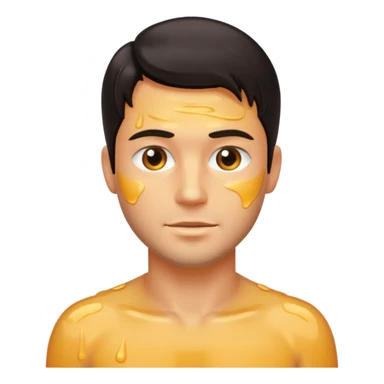 oiling hair men  sticker