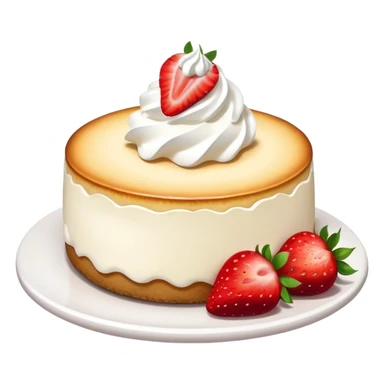 Cheesecake with whipped cream and strawberries  sticker