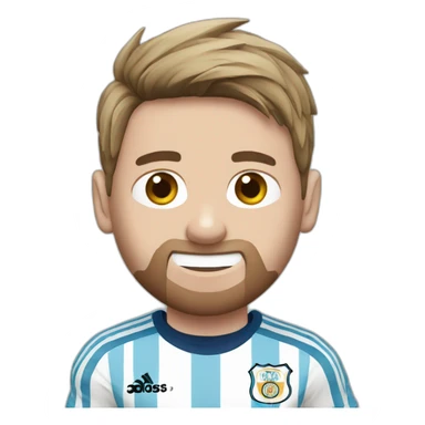 messi with argentina shirt sticker
