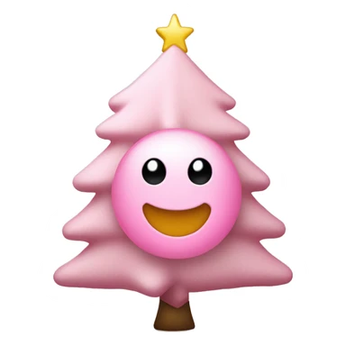 Cute light pink decorates Christmas tree  sticker