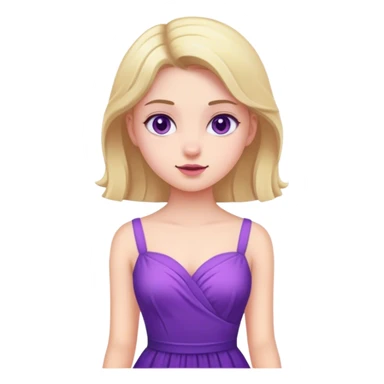 kid purple dress girl  sticker