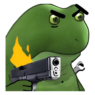 Black guy with gun sticker